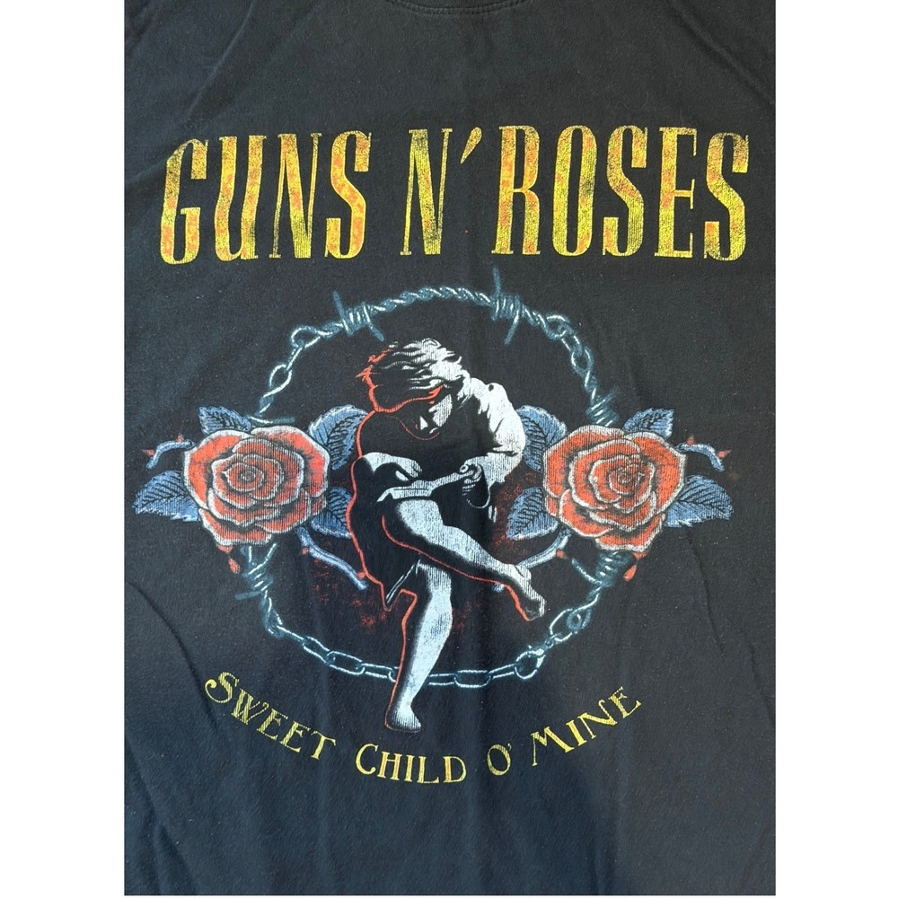 Guns N Roses Sweet Child O Mine Graphic T Shirt Black Size Large 2022-Laundered